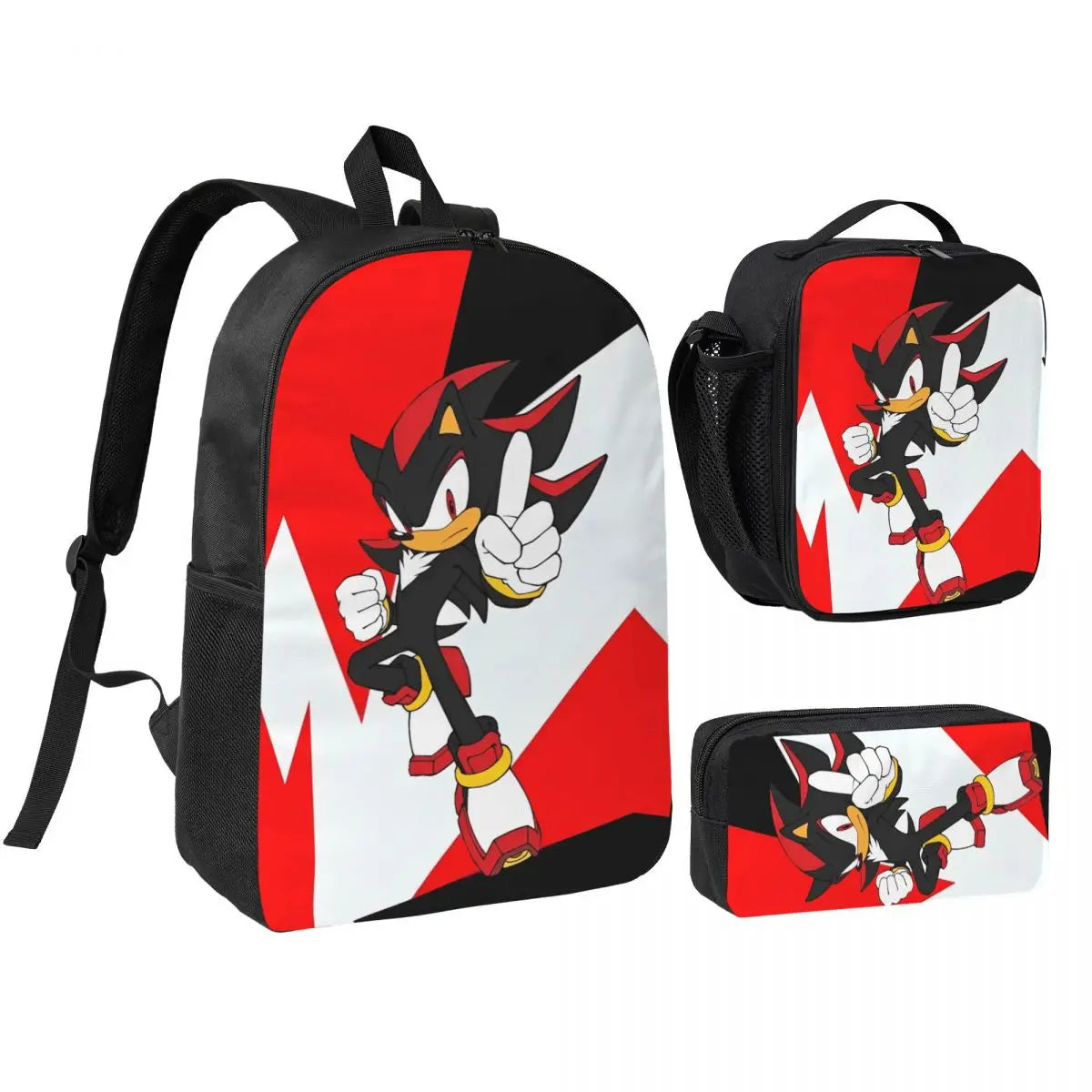 Sonices The H-edgehogs 3 3pecs/set Zaino per borse di tela per scuole superiori adolescenti Borsa per il pranzo Astuccio