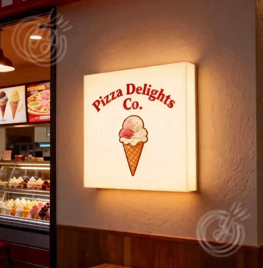 Insegna LED Personalizzata per Casa, Insegna Luminosa per Ristorazione, Logo Aziendale Proiettato, Insegna Pubblicitaria Esterna in Acrilico
