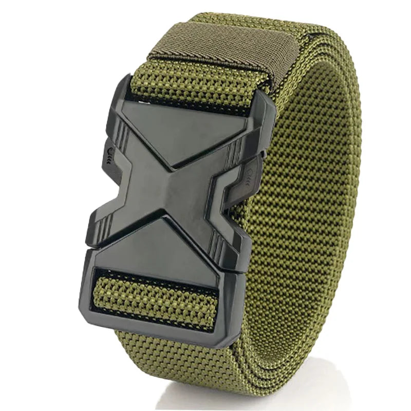 La nuova cintura da uomo con fibbia da 125 cm in nylon intrecciato, leggera e traspirante, per pendolari quotidiani