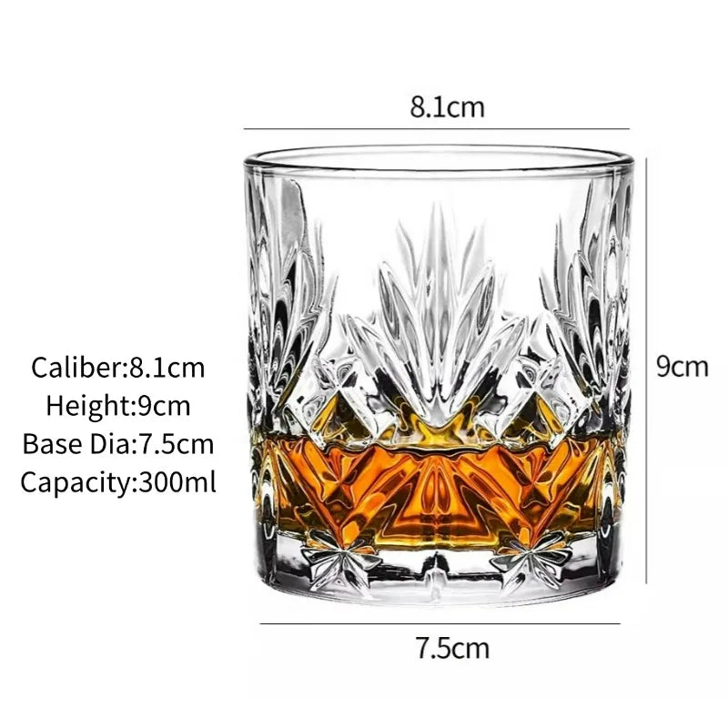 Bicchieri da whisky, Bicchieri da whisky incisi, Bicchieri da whisky vecchio stile, Bicchieri scotch classici, Regalo perfetto per gli amanti dello scotch