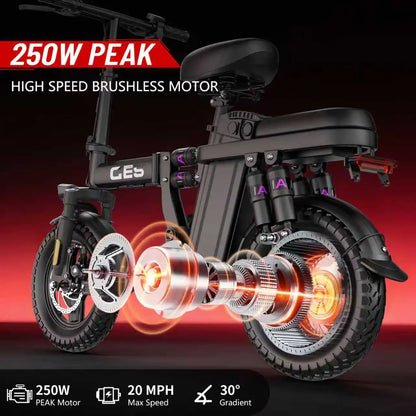 TOOELY GE5 E-Bike Pieghevole 250W