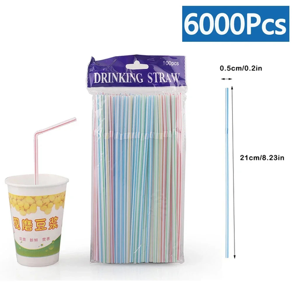 50-6000 pezzi cannucce nere colorate festa di nozze cola tè al latte cocktail cannuccia per bar cucina bevande casa all'ingrosso
