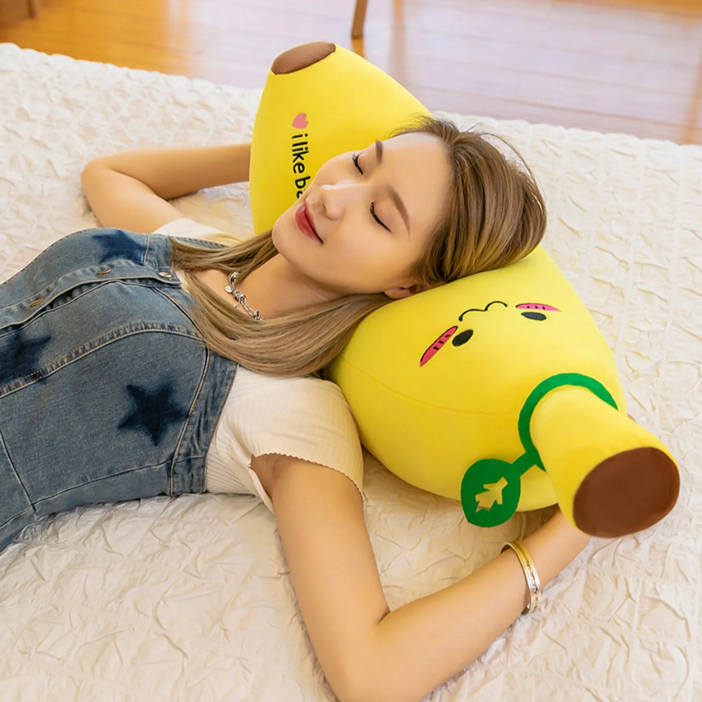Cuscino di peluche morbido alla frutta Grande cuscino realistico a banana con cuscino regalo di San Valentino in peluche di cotone elasticizzato di cristallo