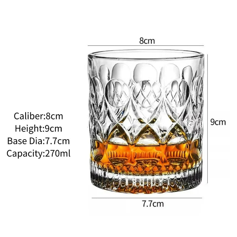 Bicchieri da whisky, Bicchieri da whisky incisi, Bicchieri da whisky vecchio stile, Bicchieri scotch classici, Regalo perfetto per gli amanti dello scotch