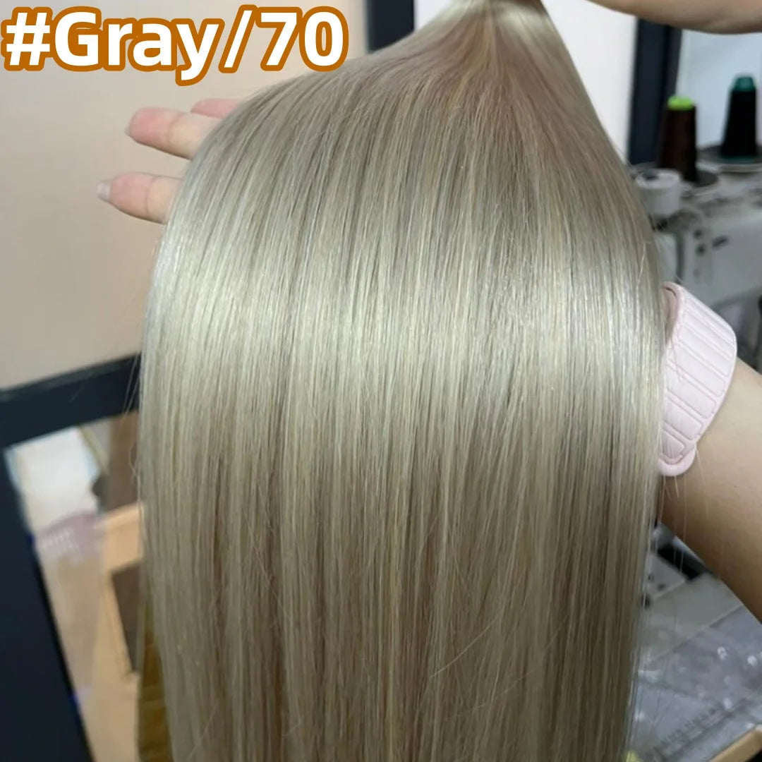 Extension per Capelli Umani con Punta Piatta in Cheratina 18-30 Pollici, 100% Capelli Umani di Alta Qualità 12A, Estensioni Ombre Naturali