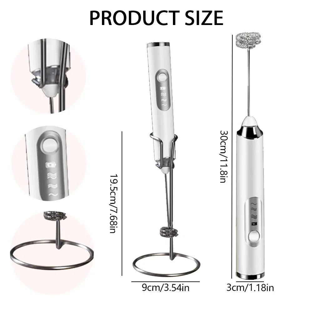 Gadget da cucina domestici senza fili Accessori da cucina elettrici Miscelatore per latte Ugello Mini caffè Frullino per le uova Strumenti per battere Bar da pranzo
