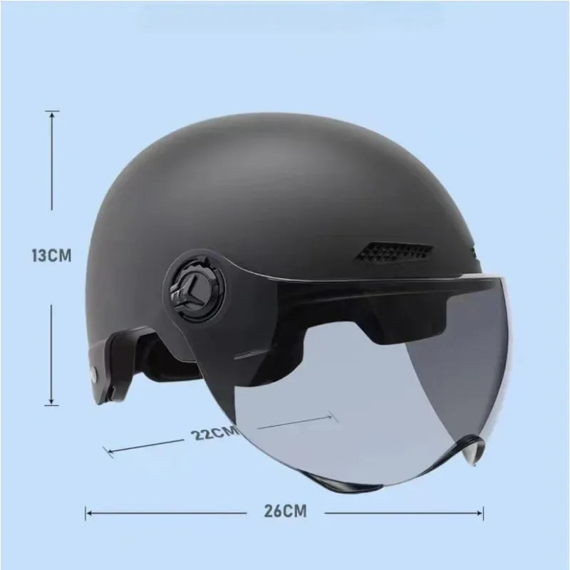 Casco di sicurezza per bicicletta Certificato 3C Mezzo casco per bicicletta elettrica per bambini adulti per uomo e donna con occhiali di protezione