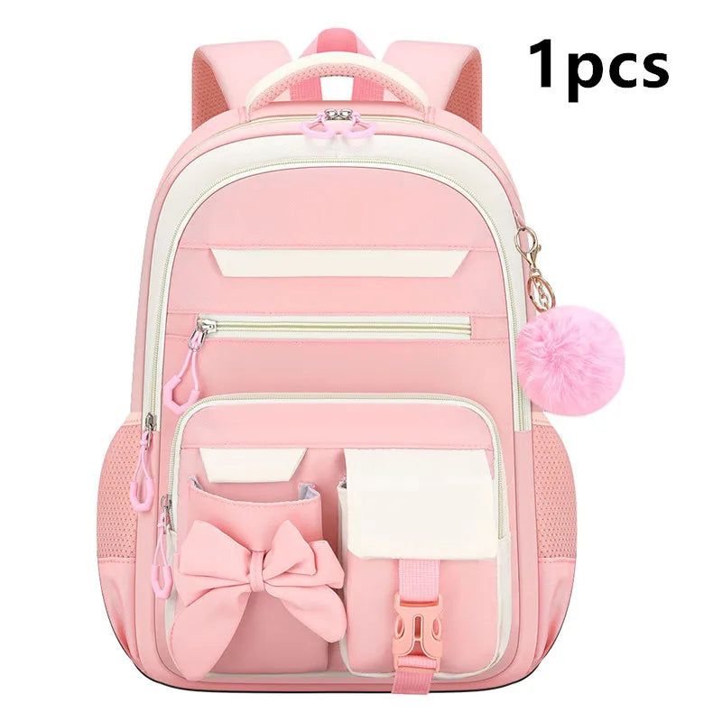 Set di 3 Pezzi: Zaini Scolastici Elementari di Grande Capacità, Carini per Ragazze delle Scuole Medie con Astuccio e Set Porta Pranzo
