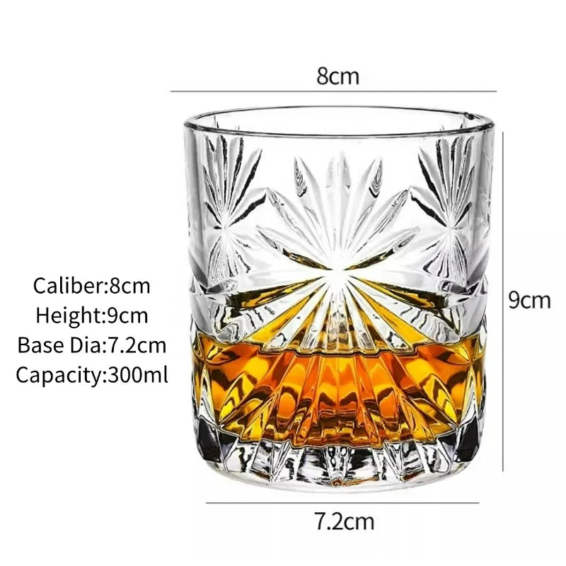 Bicchieri da whisky, Bicchieri da whisky incisi, Bicchieri da whisky vecchio stile, Bicchieri scotch classici, Regalo perfetto per gli amanti dello scotch