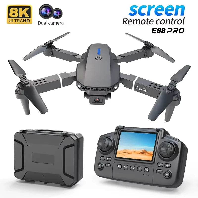 Drone 8K 5G HD Doppia fotocamera Fotografia aerea Schermo di visualizzazione telecomando Aereo di controllo Quadcopter