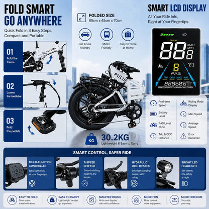 PULUMA E-Bike Pieghevole 750W
