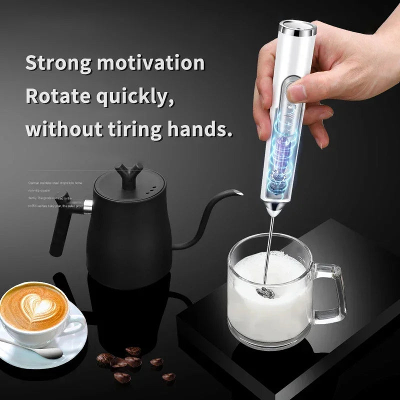 Gadget da cucina domestici senza fili Accessori da cucina elettrici Miscelatore per latte Ugello Mini caffè Frullino per le uova Strumenti per battere Bar da pranzo