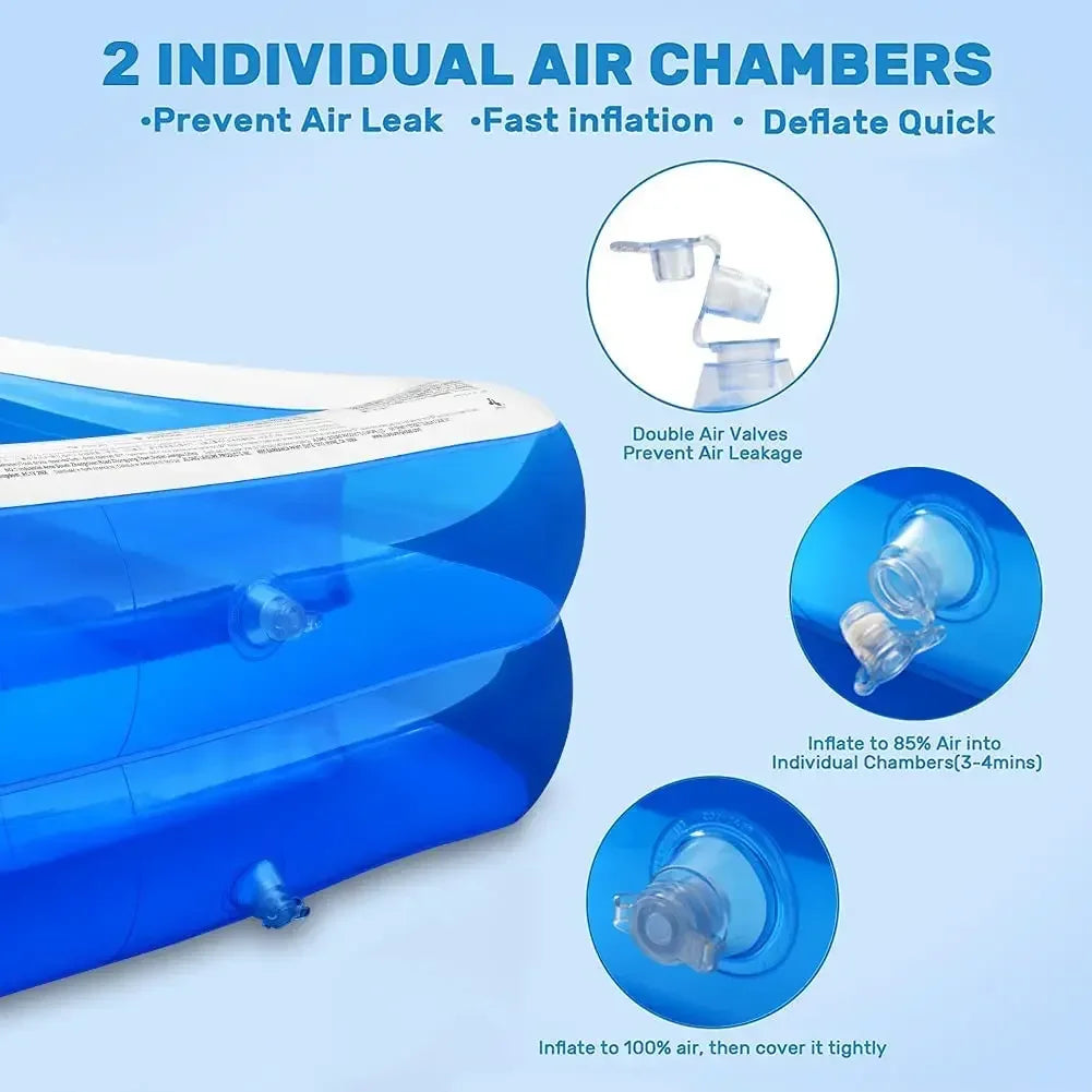 piscina da esterno 3M/2.6M/2M Piscina Gonfiabile Per Bambini Per Adulti PVC Grandi Piscine Per Feste Famiglia Piscina All'aperto Addensato Piscina di Giochi Per Bambini giocattoli
